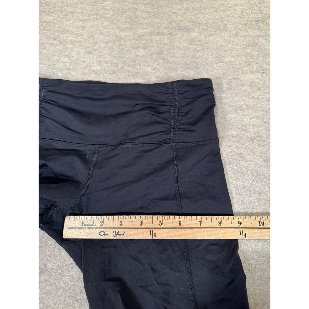 Lululemon Leggings Womens 6 Black Capri Ruched Zip Pocket Yoga Athletic Gym - Picture 12 of 15